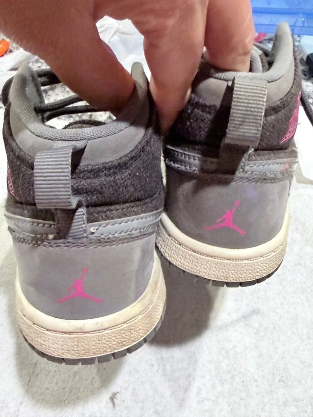 Nike Jordan 1 Retro GT High Cool Grey Black Size 9c Toddler Sneakers